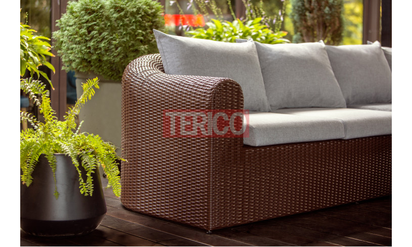 Диван из искусственного ротанга "Ампир" 2200x900x750h