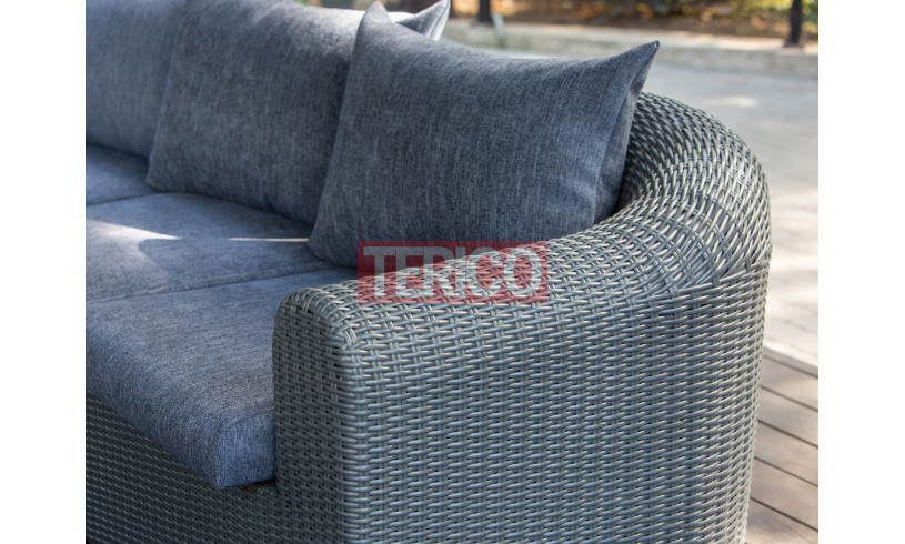 Диван из искусственного ротанга "Ампир" 2200x900x750h