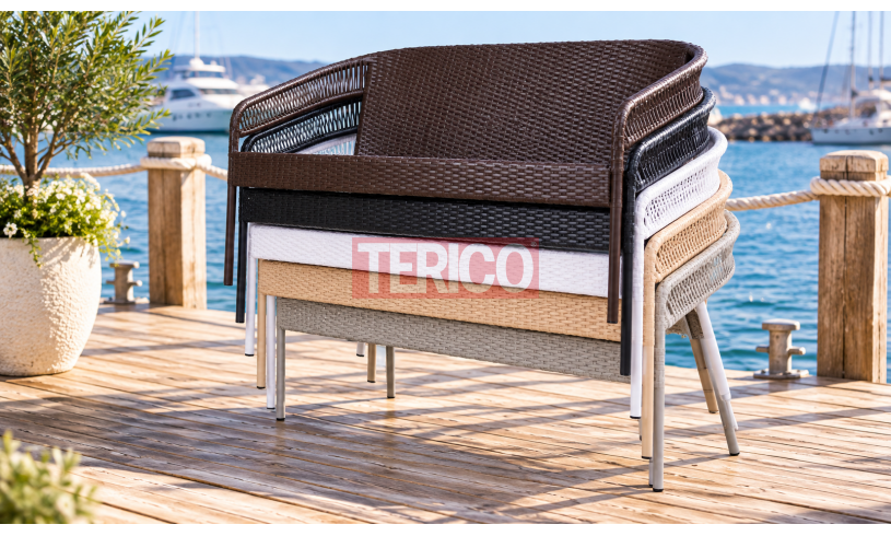 Диван из искусственного ротанга "Верона" ажур 1320x590x820h