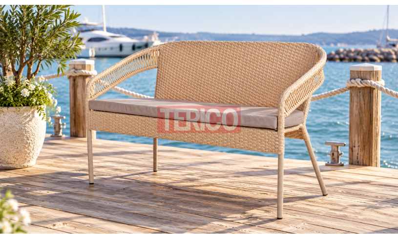 Диван из искусственного ротанга "Верона" ажур 1320x590x820h