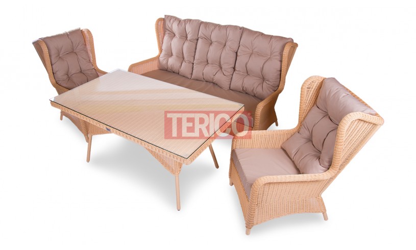 Комплект мебели из искусственного ротанга №12 "Лондон" стол, диван, 2 кресла