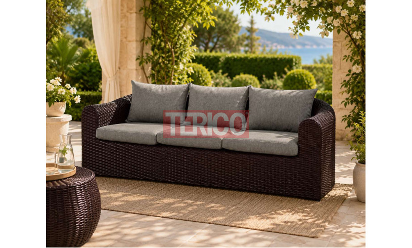 Диван из искусственного ротанга "Ампир" 2200x900x750h