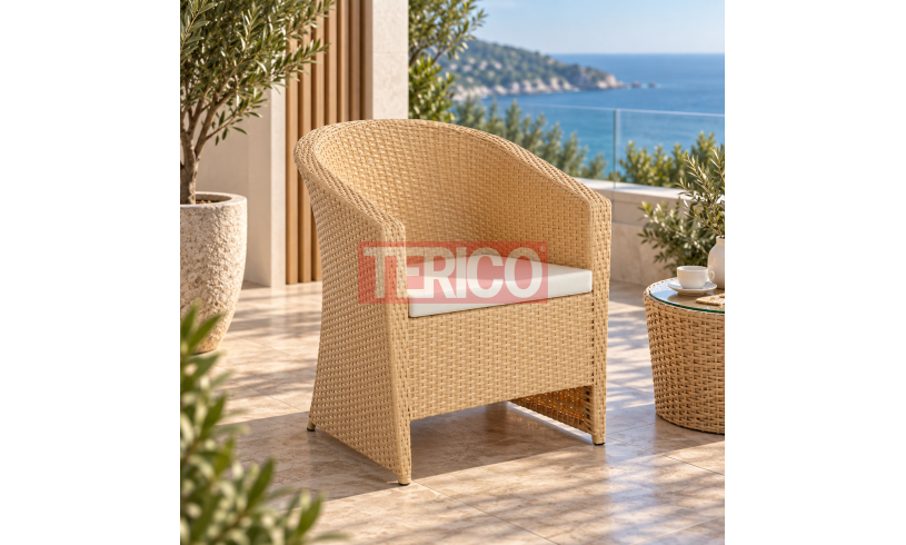 Кресло из искусственного ротанга "Барселона" 680х750х810h