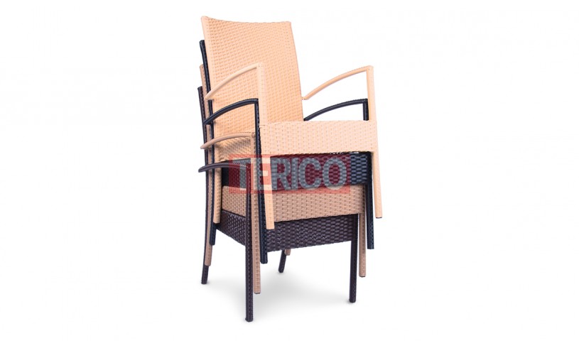 Комплект мебели из искусственного ротанга №1 "Кипр-Маверик макси" стол, 4 стула